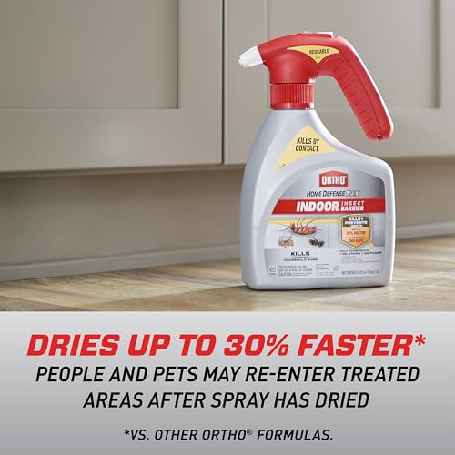 Ortho Home Defense Max Indoor Insect Barrier, 1.5 L | Home Bug Killer Spray with Battery Powered Quickhand Sprayer, Kills Ants, Roaches, Spiders, Fleas and Ticks - color: Quickhand Sprayer
