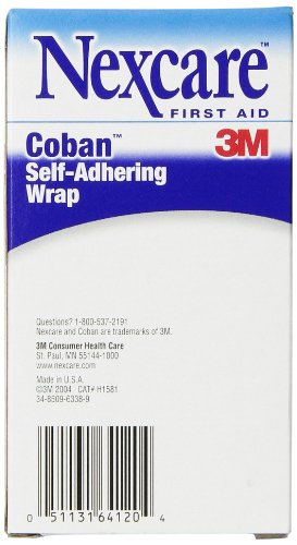 Nexcare Coban Self-Adherent Wrap, Tan, 1" X 5 Yd