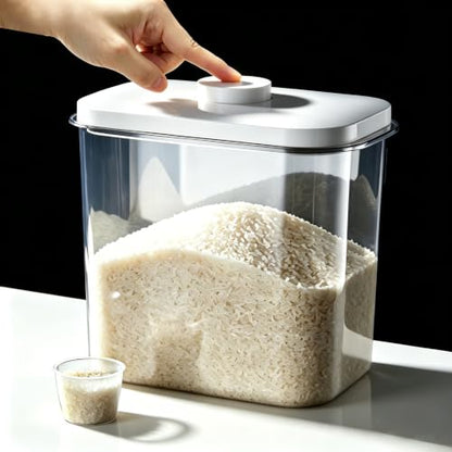 Rice Container 20-25 Lbs - Airtight with Measuring Cup, PET BPA-FREE
