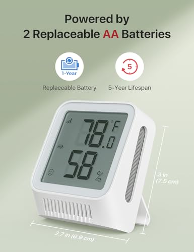 X-Sense Wi-Fi Thermometer Hygrometer with LCD, 3 Sensors & Base Station - color: White, size: Digital, 3-Pack with 1 Base Station