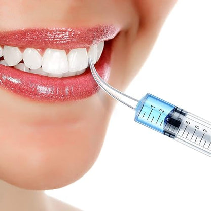 Generic 6pcs 12cc Dental Syringe with Curved Tip, Disposable, Graduated, for Oral Dental Care, Tonsil Stones Removal, Lab, Feed Small Pet