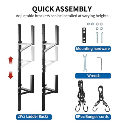 trailer ladder rack,Fit outer walls of open/enclosed cargo trailers