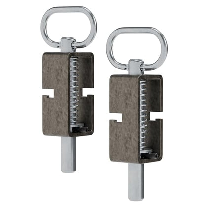 5-1/8'' Trailer Gate Latch, Weld-On Spring Latch Lock, Heavy-Duty Trailer Latch with Plain Tube, Spring Loaded Latch for Utility Trailer Gate, Pack of 2 - size: 5inch