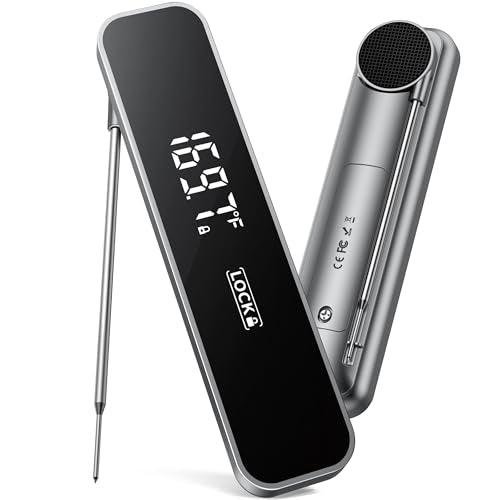 0.3 Sec Instant Read Meat Thermometer Digital for Grilling, Grey