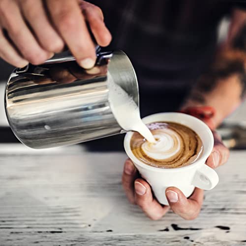 Stainless Steel Milk Frothing Pitcher With Lid 350ml