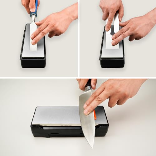 SHARPAL 162N Double-sided Diamond Sharpening Stone, 8 in. x 3 in. - size: 8 in. x 3 in. / 325&1200 Grit
