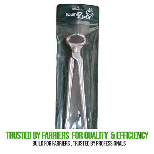 10" Miniature Hoof Nipper for Ponies–High-Quality Vanadium Steel Farrier Tool with Dull Finish for Precise Hoof Trimming,Grooming,Maintenance–Professional Farrier Equipment,Durable Hoof Care Tool