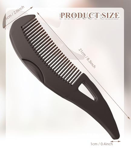 Dandruff Comb Removal Hollow Fine Tooth Scalp Detox Hair Care Tool 1PC | Build Up Flakes Lice Comb, Self Cleaning, Button Release Design, Anti Slip Comb Handle, Scalp Masssage, for Women Men Kids - color: 1PC Brown