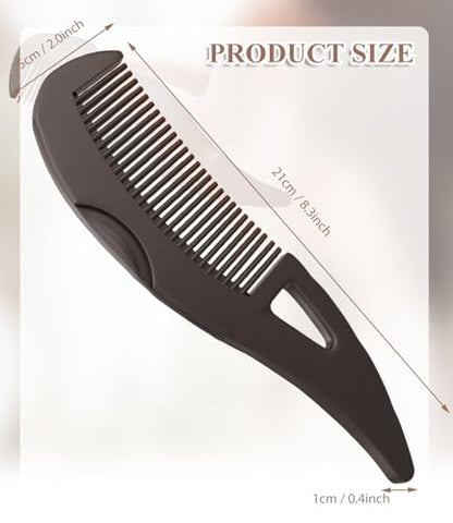 Dandruff Comb Removal Hollow Fine Tooth Scalp Detox Hair Care Tool 1PC | Build Up Flakes Lice Comb, Self Cleaning, Button Release Design, Anti Slip Comb Handle, Scalp Masssage, for Women Men Kids - color: 1PC Brown