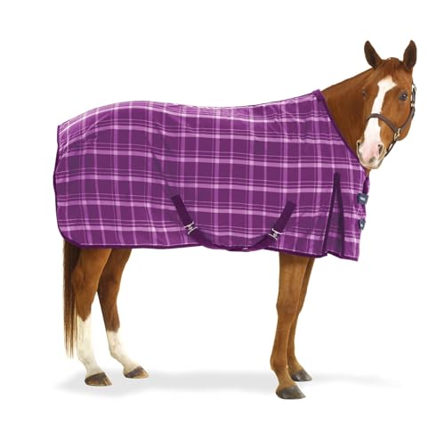 EQ EZ-Care Stable Sheet Plaid 72 Purple Plaid