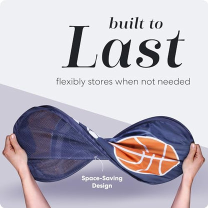 Handy Laundry Collapsible Mesh Pop Up Laundry Hamper 24 Inch - color: Sports, 1-PACK
