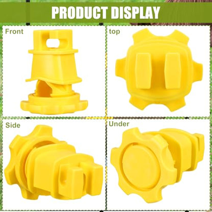 Frienda 100 Pcs Electric Fence Wire Insulators, Screw Round Post, Yellow - color: Yellow