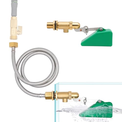 2pcs Brass Float Valve for Water Tank 1/2 Inch Automatic Fill Float Ball Valve for Livestock Trough Float Switch Adjustable Autofill Pool Fountain Filler Float Valve