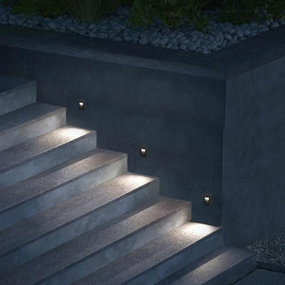 LEONLITE 6-Pack 5CCT 120V LED Step Lights, Vertical, Black - color: Black, size: 2.87 Inch