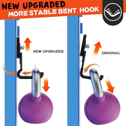 ULIBERMAGNET New Upgraded Large Magnetic Hooks,Strong Heavy Duty Magnet Hooks for Power Drill,Broom,Garden Tools,Pegboard,Garage,Workshop,Hardware, 2 Pack Magnet Storage Holder for Hanging(Black) - style: V1 Pro 2.59" Strong Medium L Black