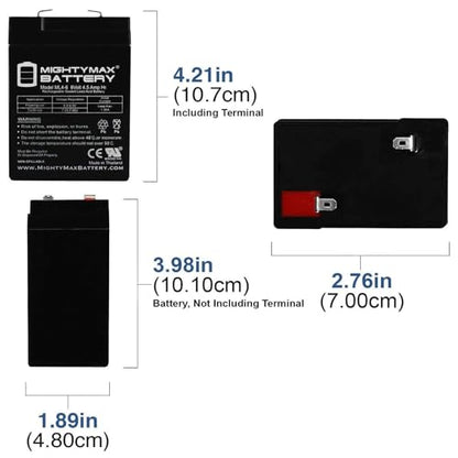 Mighty Max Battery 6V 4.5AH SLA Battery Replacement for Zareba SB3-3 Pack - size: 3 Pack