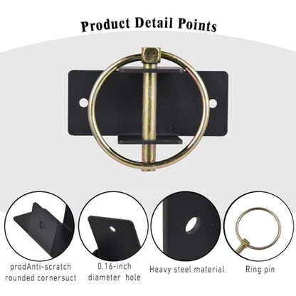Bucket Holder Feed Holder Hanger with Pin | Locking Feed Bucket Bracket for Stall Stable Barn Fence Kennel Tractor Horse Livestock