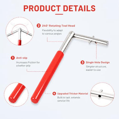 T-post Clips Tool, Fixing Fence Clip and Wire Steel Bender T-post Handheld Twisting Tool, Multi Functional Bender 2 pack,red - color: Red, size: 2 Pack