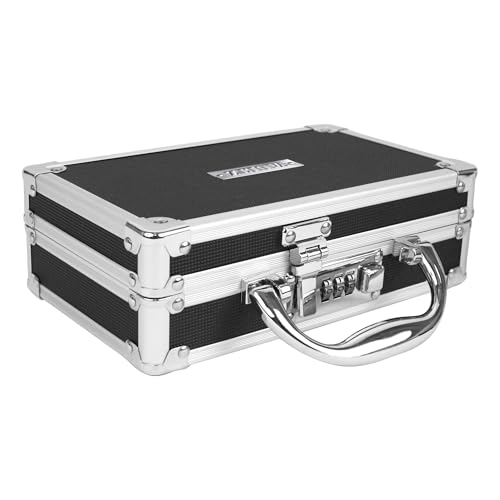 Vaultz Locking Medicine Case, Combination Lock Box, 3-Pack, Briefcase Style | Reinforced steel corners and chrome handle, organized interior with mesh pocket and elastic securing straps - size: 3 Pack