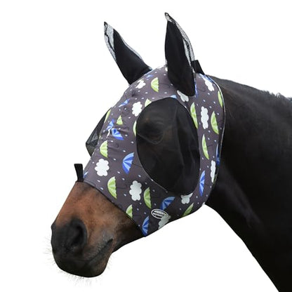 WeatherBeeta Stretch Bug Eye Saver with Ears, Umbrella Print, Pony - color: Umbrella Print, size: Pony