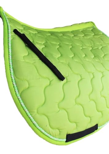 Horse English Quilted Contoured All-Purpose Trail Saddle Pad 72TS41 - color: Lime Green