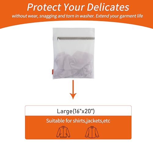 Polecasa Mesh Laundry Bags 3 Pack (Large, 16 x 20") - size: 3 Large