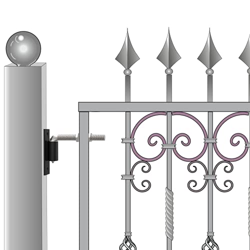J-Bolt with Plate J Bolt Gate Hinges for Large Heavy Driveway Gates, Wood, Iron or Steel Gates