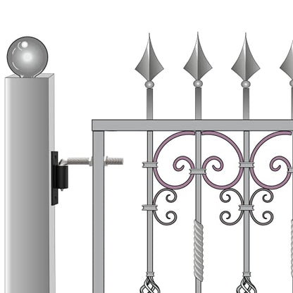J-Bolt with Plate J Bolt Gate Hinges for Large Heavy Driveway Gates, Wood, Iron or Steel Gates