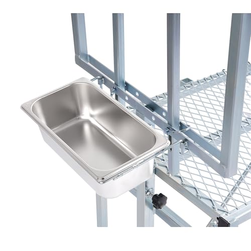 HECASA Sheep Milking Stand Livestock Feeder Rack Adjustable Headpiece - color: Silvery