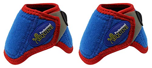 No Turn Quick Wrap Neoprene Horse Bell Boots Blue 4115E