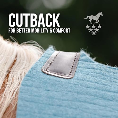 Professional's Choice 100% Steam-Pressed Wool Felt Western Saddle Pad - color: Pacific Blue, size: 31" x 32" x 1"