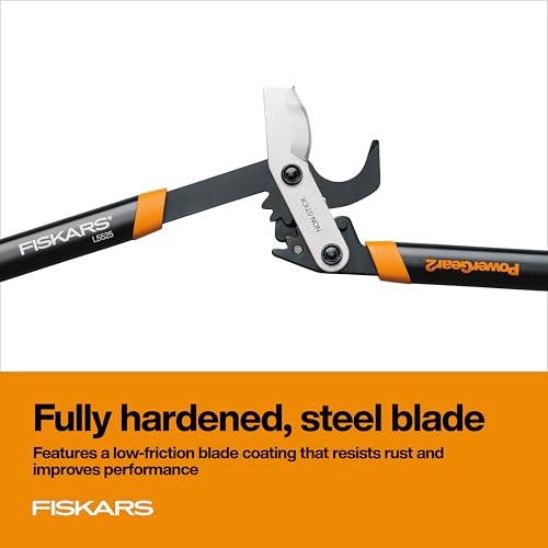 Fiskars 25” PowerGear2 Garden Bypass Loppers, 1.75" Capacity Tree Trimmer | Branch Cutter Tool, Multiplies Cutting Power for Easier Pruning, Heavy-Duty & Sharp Steel Blade with Low-Friction Coating - style: 25 in