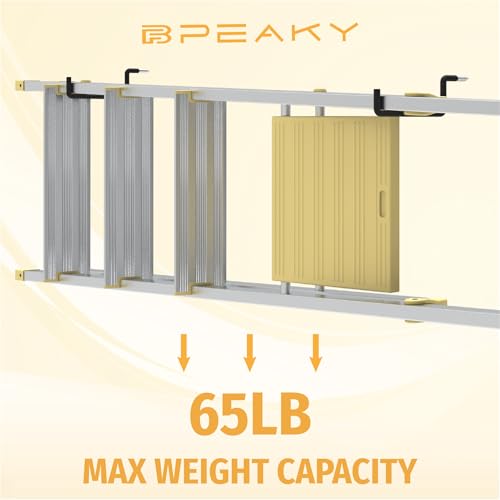 8.46" Screw in Ladder Hooks, 4 Pack Garage Hooks | Black Steel Wall Mount Tool Holders for Bike, Ladder, Folding Chair, Cord, Garden Tools, 65 lb Capacity - size: 8.46'' (Width:2'')