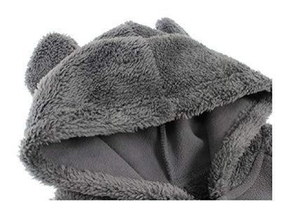Toddler Winter Coats Baby Boys Girls Fuzzy Sherpa Fleece Jackets - color: Z-gray, size: 2-3T
