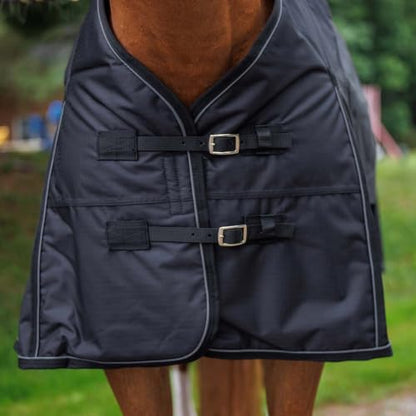 Glacier 600D Midweight Turnout Blanket (82, Black) - size: 82