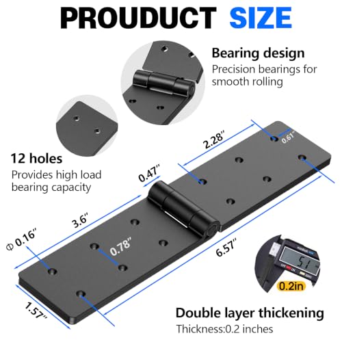 Heavy Duty Gate Hinges 4Pcs 270° for Wood Fence