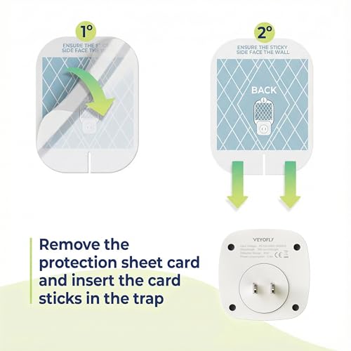 VEYOFLY Official Refill Fruit Fly Traps Indoor, Gnat Trap | 5-Pack - color: White, size: 5 Refills