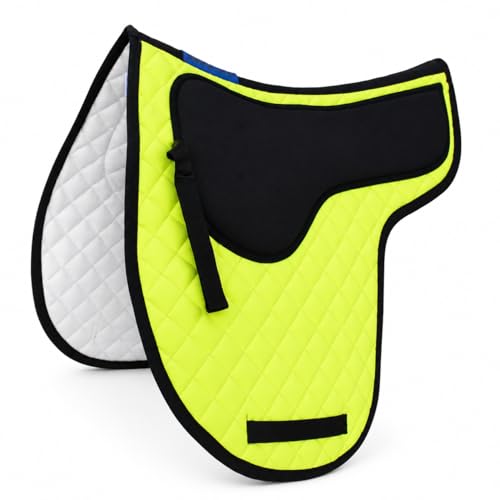 Horse English Quilted Contoured Padded All-Purpose Trail Saddle Pad 72184GR - color: Lime Green