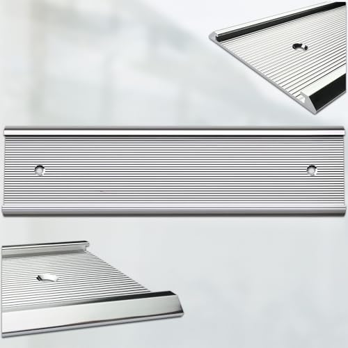 SINYUDUN 10 Pack 2” x 10” Aluminum Name Plate Holders for Door or Wall - color: Silver