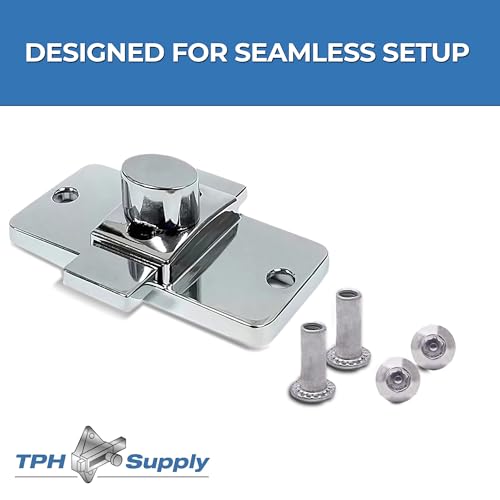 Chrome Finish 2-3/4 Surface Mount Slide Latch - color: Chrome