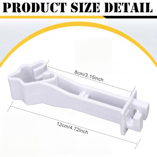 Outus 50pcs Reversed Extender Electric Fence TPost Insulators Snap, White - color: White