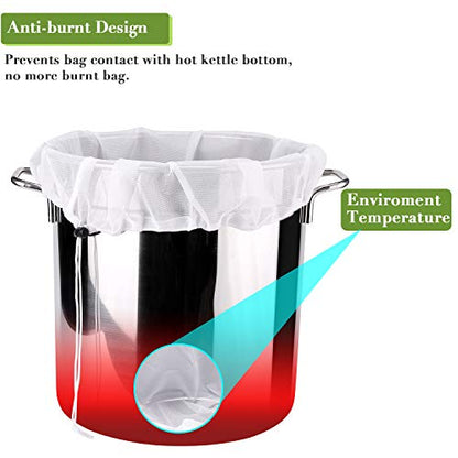 Brew Bags Reusable 3 Pack, Extra Large 26"x22" Fine Mesh Strainer Bag for Home Brewing Hops Grains Wine Beer Making Drawstring Straining Brew in a Bag - size: 1