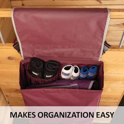 Schneiders Supreme Stall Front Large Horsewear Bag II | Durable 600D Polyester | Teflon Coated | Removable Plexiglass Bottom | Portable & Easy to Hang | Color Red - color: Red