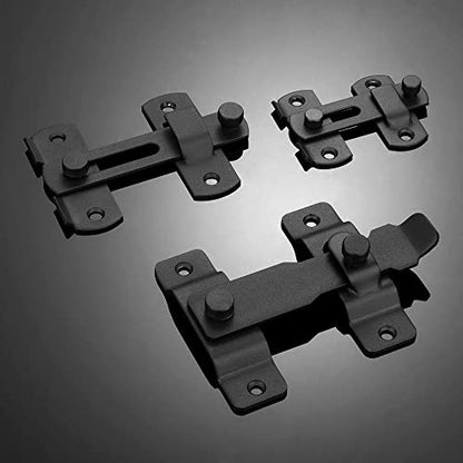 4 Packs Matte Black Barn Door Latches，4.33”x 3.23” Flip Door Latch - color: Matte Black_4 Pack