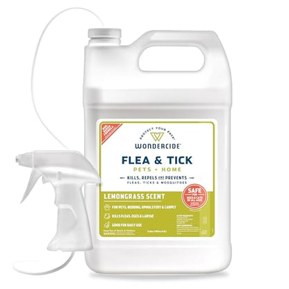 Wondercide - Flea Tick & Mosquito Spray for Pets & Home - Lemongrass 128 oz - color: Lemongrass, size: 128 OZ