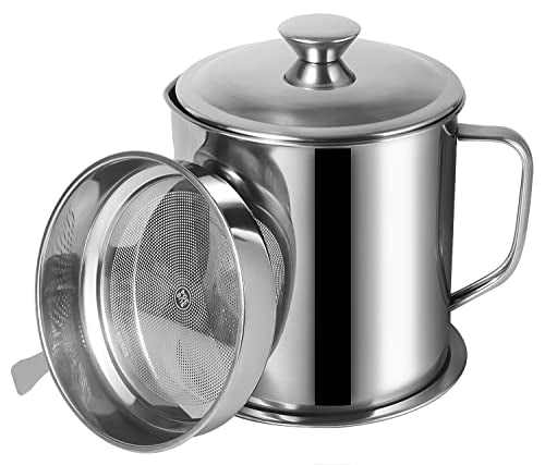 Bacon Grease Container with Strainer 60 oz for Kitchen Saver with Tray - size: 60oz