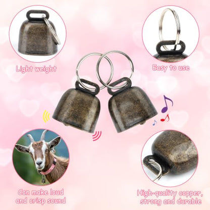 5 Pack Heart Goat Collars with Bells,Anti-Lost Pet Collar - color: Heart Print-colored