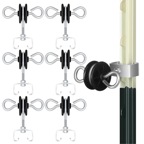 Gisafai 6 Pcs Electric Fence Gate Handles T Post Gate Handle Anchors