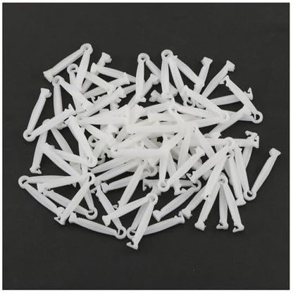 TAODAN 50PCS 5cm Length White Plastic Fixture Disposable Animal Umbilical Cord Clamp Suitable for Puppies Kittens Cattle Livestock Sheep
