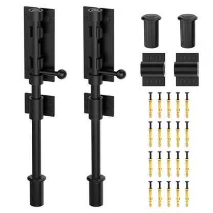 9.6 Inch Barrel Bolt Latch, Sliding Bolt Gate Lock, Black-2PCS - color: Black-2Pcs, size: 10 Inch